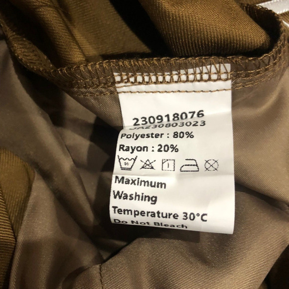 Commense Womens A-Line Skirt Size Small Brown Back Slit With Pockets Maxi Casual - Picture 4 of 10